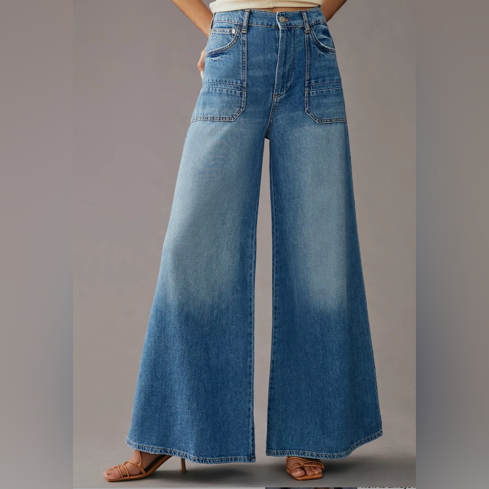 Anthropologie Pilcro The Jane High-Rise Wide-Leg Jeans